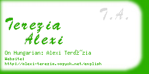 terezia alexi business card
